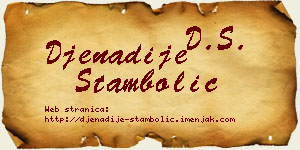Đenadije Stambolić vizit kartica